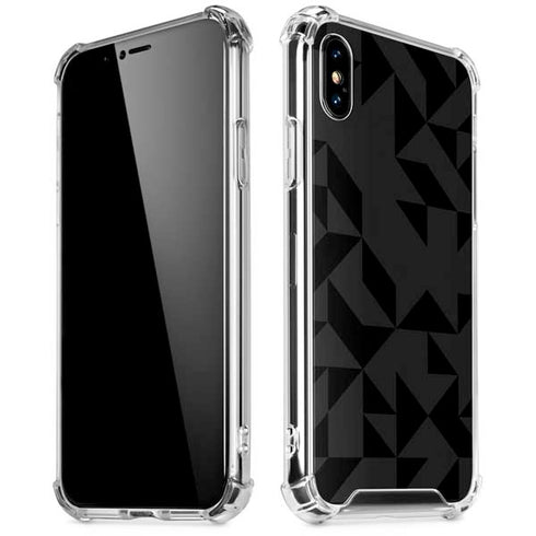 Black Geometric iPhone XS Max Clear Case